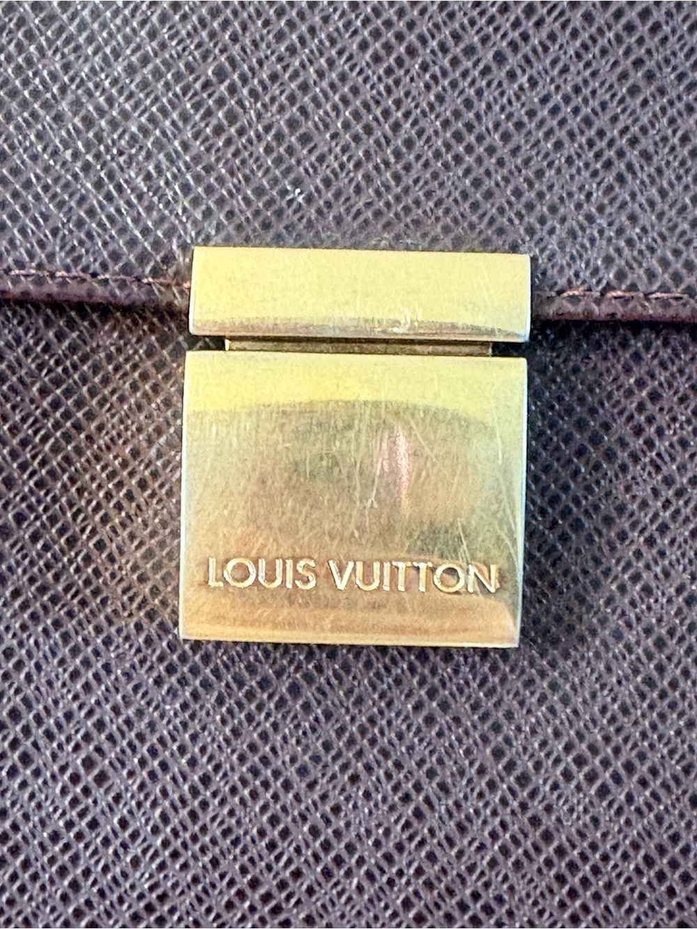 Auth Louis Vuitton Clutch Bag Taiga Serengeti Acajou - Picture 3 of 16